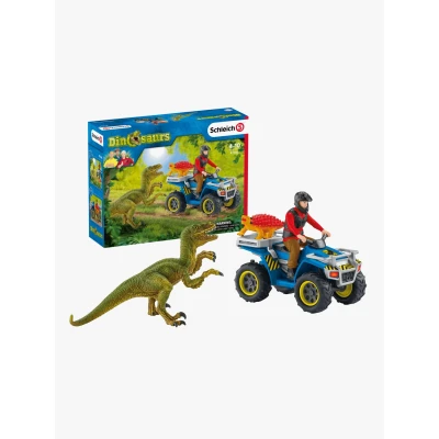 Abbildung von Schleich 41466 Flucht auf Quad vor Velociraptor