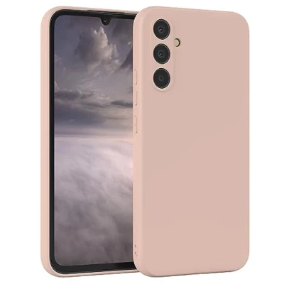 Abbildung von EAZY Case Silikonhülle für Samsung Galaxy A34 Hülle Silikon Altrosa weich stoßfeste Handyhülle Schutzhülle mit Kameraschutz Dünn Premium Schutz Cover TPU Phone Bumper in Pastell Rosa