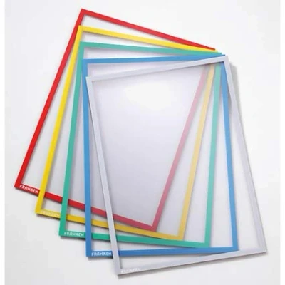 Abbildung von FRANKEN Dokumentenhalter Frame It ECO, DIN A3, magnetisch, 10 Stück, farblich sortiert, ITH3M/10 99