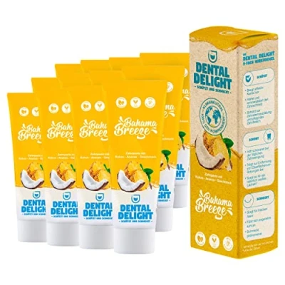 Abbildung von DENTAL DELIGHT Bahama Breeze Zahnpasta, Vegane Zahnpasta mit Geschmack, Zahncreme (Ananas Kokos, 12er Pack)
