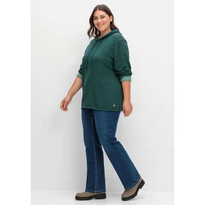 Abbildung von Sheego MIT Hohem BUND Jeans Bootcut, Damen, Größe: 44, Dark blue denim