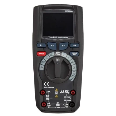 Abbildung von Amazon Basics Digitalmultimeter, strapazierfähig, mit 50.000 Counts, farbiges TFT LCD Display, True RMS, CAT IV 600 V, Schwarz (Früher Marke AmazonCommercial)