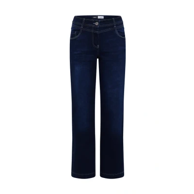 Abbildung von Cecil WIDE LEG Flared Jeans, Damen, Größe: 31x30, Blau
