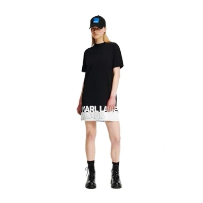 Abbildung von Karl Lagerfeld Jeans Regular LOGO TEE Dress Jerseykleid, Damen, Größe: Small, Black