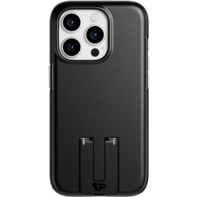 Abbildung von tech21 Evo Crystal Kick Hülle für iPhone 15 Pro Kompatibel mit MagSafe Impact Protection Case Obsidian Black