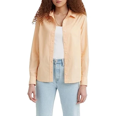 Abbildung von Levi&#039;s THE Classic BW Hemdbluse, Damen, Größe: Large, Beige
