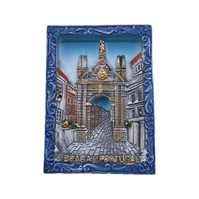 Abbildung von Braga Portugal 3D Kühlschrankmagnet Touristische Souvenirs Harz Magnetische Aufkleber Home &amp; Kitchen Dekoration aus China
