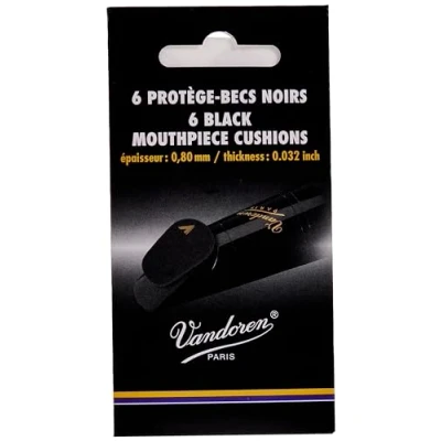Abbildung von Vandoren Bissgummis für Saxophon/Klarinette 6er Pack schwarz 0,8 mm