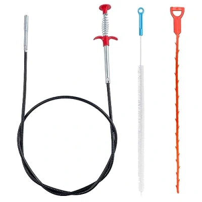 Abbildung von Fousenuk Abflussreiniger Spirale, 3 Stück Rohrreinigungsspiralen, Abflussspirale, Rohrreinigung, Rohrreiniger Krallengreifer, Rohrspirale Reinigen Bürste, Drain Snake Dusche Rohr, Hair Remover