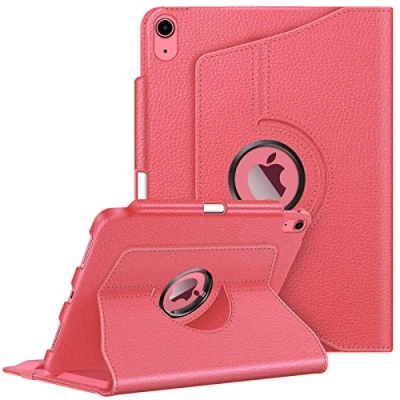Abbildung von Fintie Hülle für iPad 10. Generation 2022 (10.9 Zoll) mit Pencil Halter Schutzhülle Cover 360 Grad drehbarem Ständer und Auto Schlaf/Wach Funktion, Pink