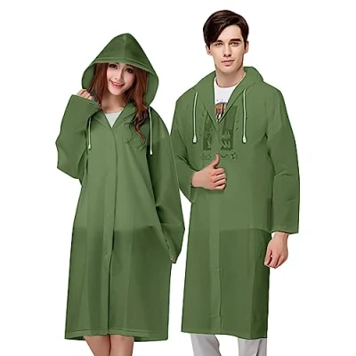 Abbildung von Vicloon Regenponcho, Regenponcho Einweg, 2 Stück Unisex Wiederverwendbar Transparent Regenmantel PEVA Tragbarer Wasserdicht Regencape Atmungsaktiv Regenjacke für Reisen, Wandern, Radfahren &amp; Camping