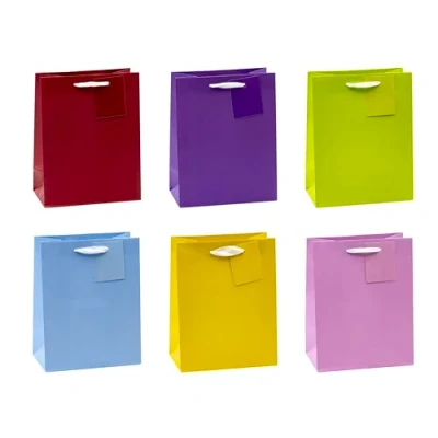 Abbildung von TSI Geschenktüten TRENDFARBEN, 12er Packung, Größe: Mittel (HxBxT 23 x 18 10 cm), Art. Nr. 86011