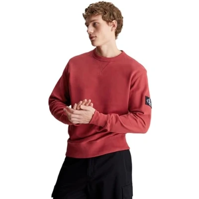 Abbildung von Calvin Klein Jeans BADGE CREW NECK Sweatshirts Herren, Rot (Garnet), XS