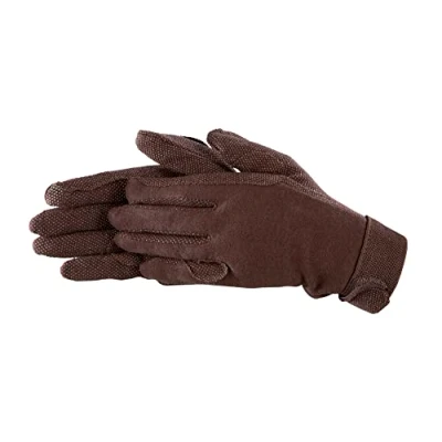 Abbildung von Pfiff 011318 Unisex Handschuhe Baumwolle , Reithandschuhe, braun (Braun), S