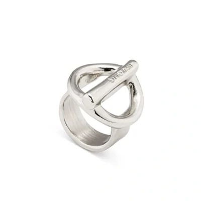 Abbildung von UNOde50 Ring aus Messing, mit Sterlingsilber überzogen.