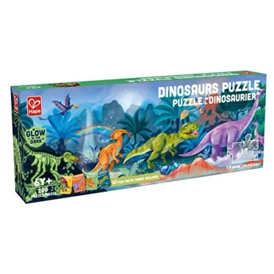Abbildung von Hape Puzzle Dinosaurier, 200 Puzzleteile, leuchtet im Dunkeln