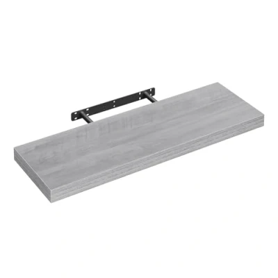 Abbildung von WOLTU Wandboard Wandregal CD DVD Regal Bücherregal Schweberegal Holz Board 70x22.9x3.8cm grau Eiche für Büro, Wohnzimmer, Schlafzimmer, Küche RG9369grei