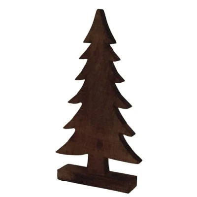 Abbildung von ZauberDeko Tannenbaum Dunkelbraun Braun Holz Weihnachtsbaum Dekobaum Weihnachten Deko 40cm