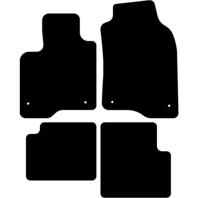 Abbildung von Kovvar Fußmatten Passend für FIAT Panda 319 2012 2025 zur Ausführung: 312 Hybrid Qualität: Basic