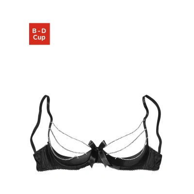 Abbildung von petite fleur gold Büstenhebe, mit Bügel und Strassketten, sexy Dessous, Reizwäsche