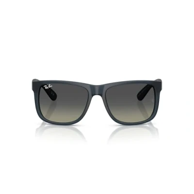 Abbildung von Ray Ban Herren RB4165 JUSTIN 681311 Gläser SONNENBRILLEN Nylon Blau Grau Quadratisch Normal Schattiert