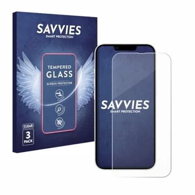 Abbildung von Savvies Panzer Schutz Glas für Apple iPhone 13/13 Pro (3 Stück) 9H Hartglas, Anti Fingerprint, Displayschutz