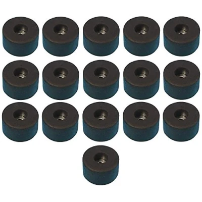 Abbildung von Adam Hall Hardware 4909 M16 AH 16er Set Gummifuß 38 x 20 mm schwarz im Beutel