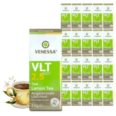Abbildung von VENESSA VLT 2.5 Lemon Tea 20 x 1kg Vorratspackung Instant Teegetränk Aromatisiertes Getränkepulver für Unternehmen, Gasthäuser, Restaurants, alle Vending geeignet