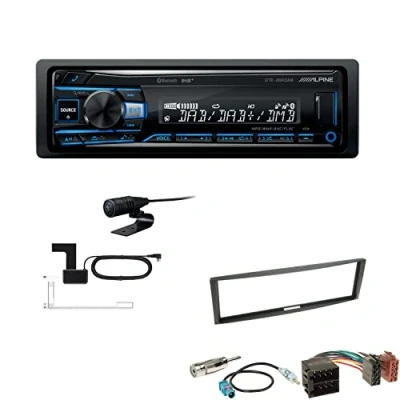 Abbildung von Alpine UTE 204DAB 1 DIN Autoradio DAB+ Bluetooth USB AUX IN passend für Renault Clio III 2005 2012 schwarz