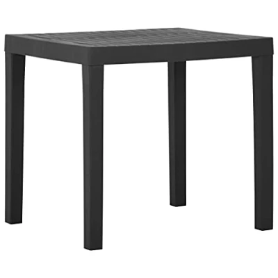 Abbildung von Gartentisch Balkontisch Gartenmöbel Wetterfest Terrassenmöbel Grau 79x65x72 cm Kunststoff
