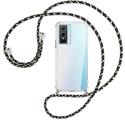Abbildung von mtb more energy® Handykette kompatibel mit vivo Y76 5G (6.58&#039;&#039;) Camouflage Smartphone Hülle zum Umhängen Anti Shock Full TPU Case