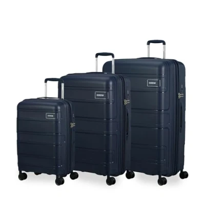 Abbildung von American Tourister Skymax Kofferset 3 teilig, Blau (Midnight Blue)