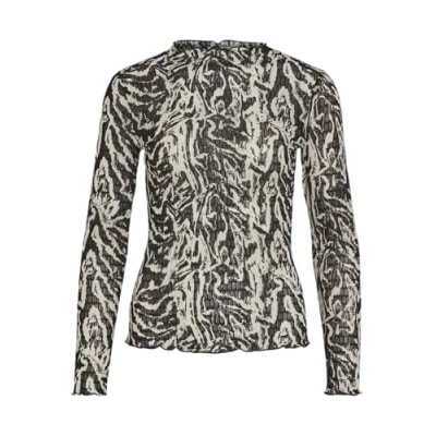 Abbildung von VILA Vilarine NALA Langarmshirt, Damen, Größe: Medium, Black