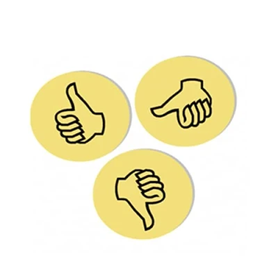 Abbildung von FRANKEN Moderationskarten Wertungssymbol Universal, Kreis, 95 mm, gelb, 100 Stück, UMZWS