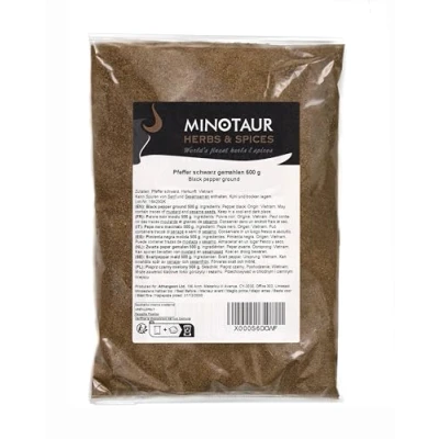 Abbildung von Minotaur Spices Pfeffer schwarz gemahlen 2 x 500g (1 Kg)