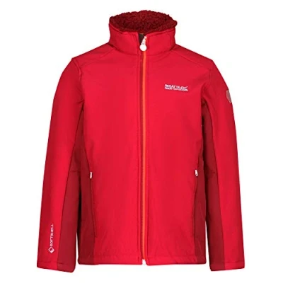 Abbildung von Regatta Kinder Rivendale Ii Veste Softshell Junior Coupe Vent Avec Motifs Réfléchissants Jacket, Dark Kirsche/Beetroot, FR : XL (Taille Fabricant 9 10)
