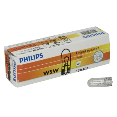 Abbildung von PHILIPS 12961CP Glühlampe, Blinkleuchte 12 5 W5W, Glassockellampe VOLKSWAGEN: Polo V Schrägheck, Sharan I, Touareg OPEL: Zafira A