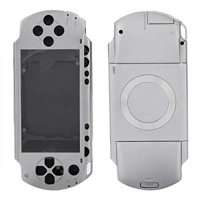 Abbildung von ASHATA Gehäuseabdeckungs Ersatzgehäusehalterungsset mit Tasten für PSP 1000 Ersatzschale(Silber)