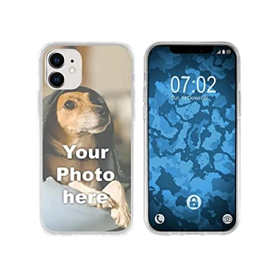 Abbildung von PhoneNatic Case kompatibel mit iPhone 12 Mini Personalisierte Handyhülle Clear zum selbst gestalten eigenem Foto