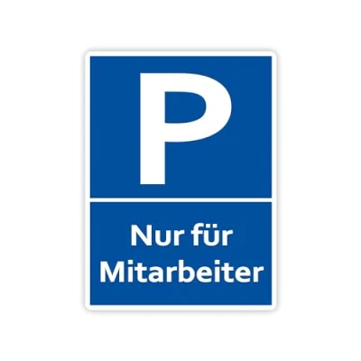 Abbildung von XXL Mitarbeiter Parkplatzschild 30 x 40cm Schild aus stabiler PVC Hartschaumplatte 5mm mit UV Schutz von STROBO