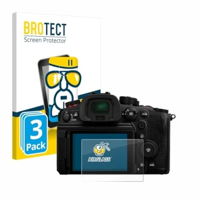 Abbildung von BROTECT Schutzglas für Panasonic Lumix DC GH7 (3 Stück) Schutzfolie Panzer Folie Glas [Extrem Kratzfest 9H, Anti Fingerprint, Ultra Transparent]