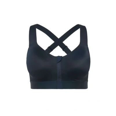 Abbildung von Ulla Popken Zipper Gekreuzte TRÄGER Bustier, Damen, Größe: 90B, Marine