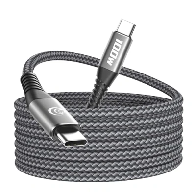 Abbildung von USB C auf Kabel 3M 100W PD 5A Schnellladekabel USBC Lang Nylon Typ Ladekabel für Samsung S24 S23 S22 S21,iPhone 16 15 Pro Max,iPad,MacBook Air,Pixel,Switch