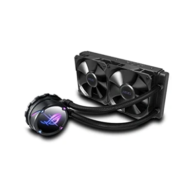Abbildung von Asus Wasserkühlung ROG STRIX LC II 240, All in One Flüssig CPU zwei adressierbare RGB Lüfter