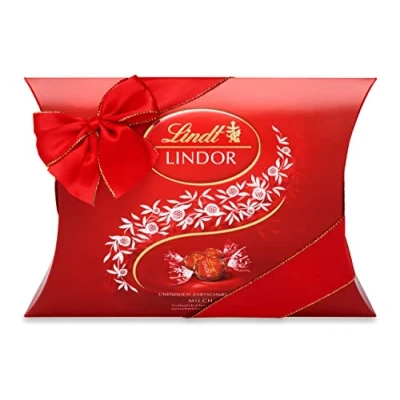 Abbildung von Lindt Schokolade 325g Kissenpackung LINDOR Kugeln Schokoladengeschenk