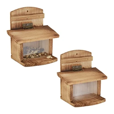 Abbildung von relaxdays Eichhörnchenkobel Eichhörnchen Futterhaus 2er Set