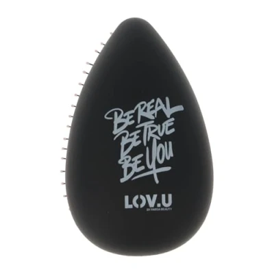 Abbildung von PARSA Beauty LOV.U Entwirrbürste Wet &amp; Dry (Schwarz) Haarbürste mit Multi Flexible Nylonpins Haar Bürste Haarbuerste Hair brush women Harebürste