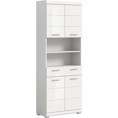 Abbildung von INOSIGN Hochschrank &quot;Siena, Breite 74cm, 4 Türen, 1 Schubkasten, 2 offene Fächer, MDF Front&quot;, in verschiedenen Farben erhältlich, Badmöbel, Badschrank, Schrank, Bad