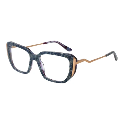 Abbildung von Guess by Marciano Damen GM0398 92 Rahmen von BRILLEN Acetat Blau Quadratisch Normal