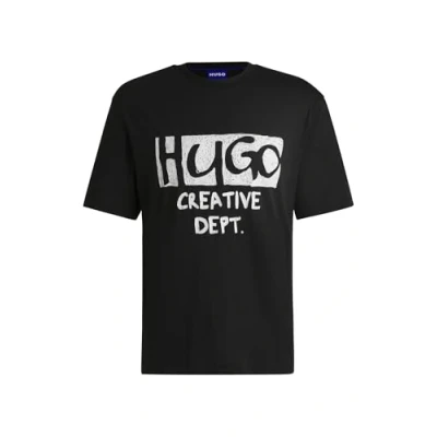Abbildung von HUGO Nugocrea Tshirt print, Herren, Größe: Medium, Black